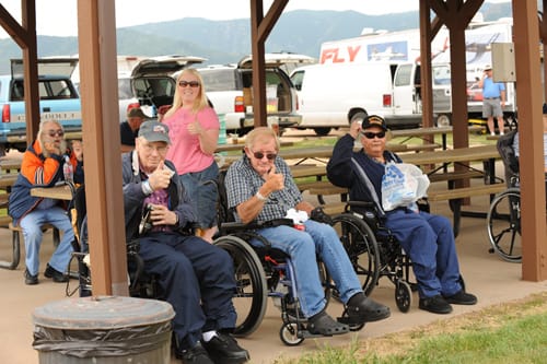 Photo of veterans at the annual “Warbirds Over Denver” RC plane event
