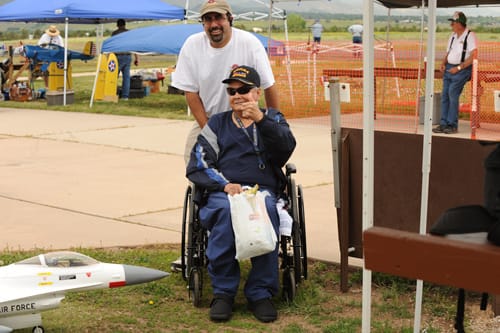 Photo of a veteran from the annual “Warbirds Over Denver” RC plane event